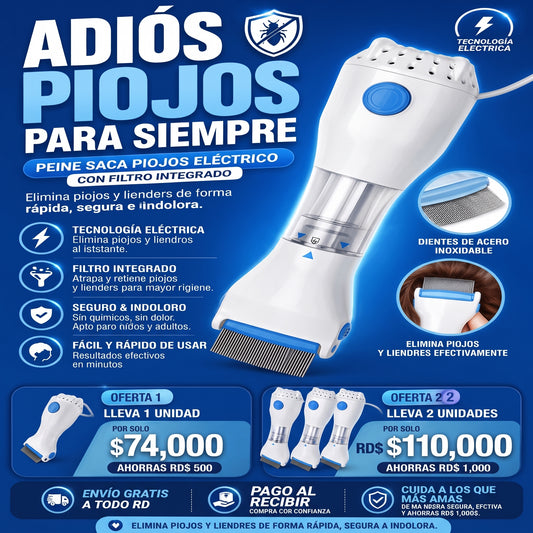 Peine eléctrico para piojos y pulgas